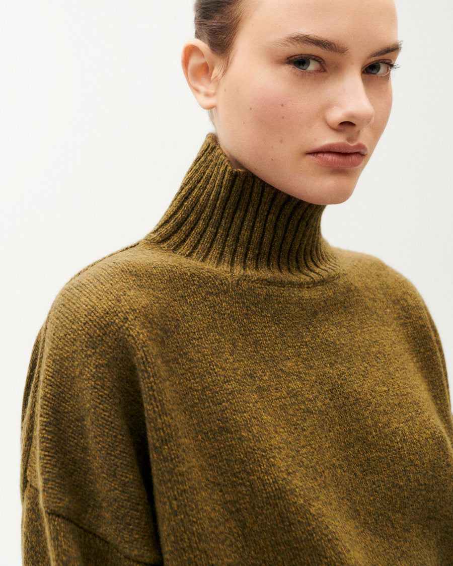 Thinking Mu • Idra Knitted Sweater • Caper Melange