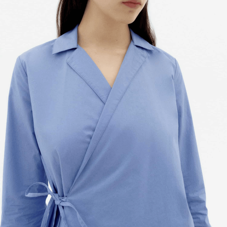 Thinking Mu • Lenie Blouse • Persian Blue