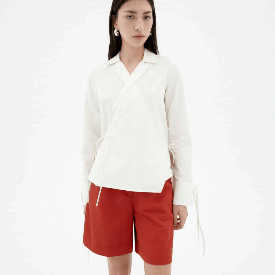 Thinking Mu • Lenie Blouse • White