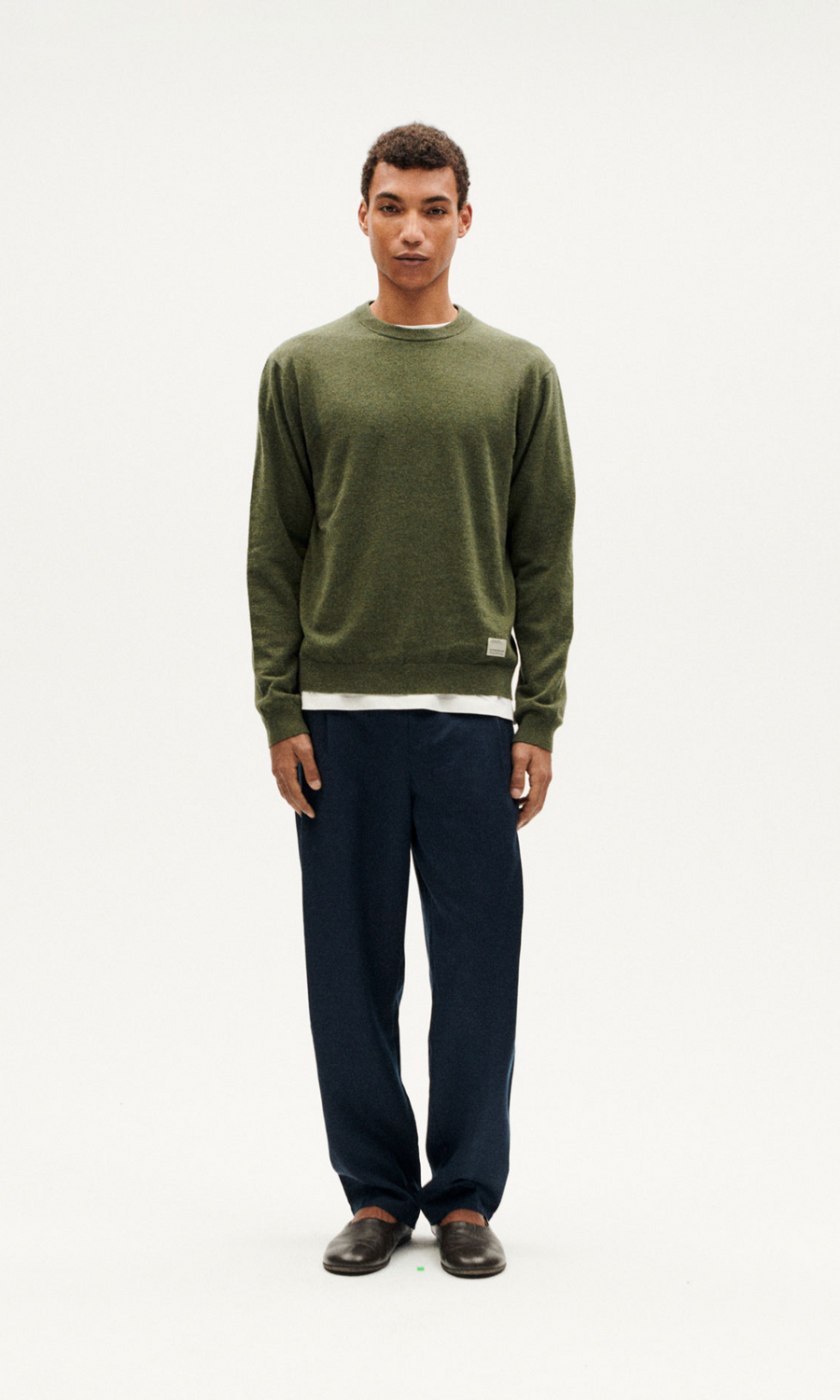 Thinking Mu • Lucien Knitted Sweater • Dark Green