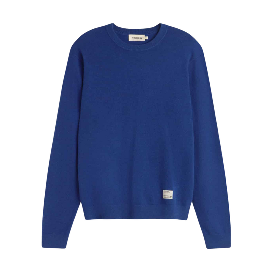 Thinking Mu • Lucien Knitted Sweater • Indigo Blue