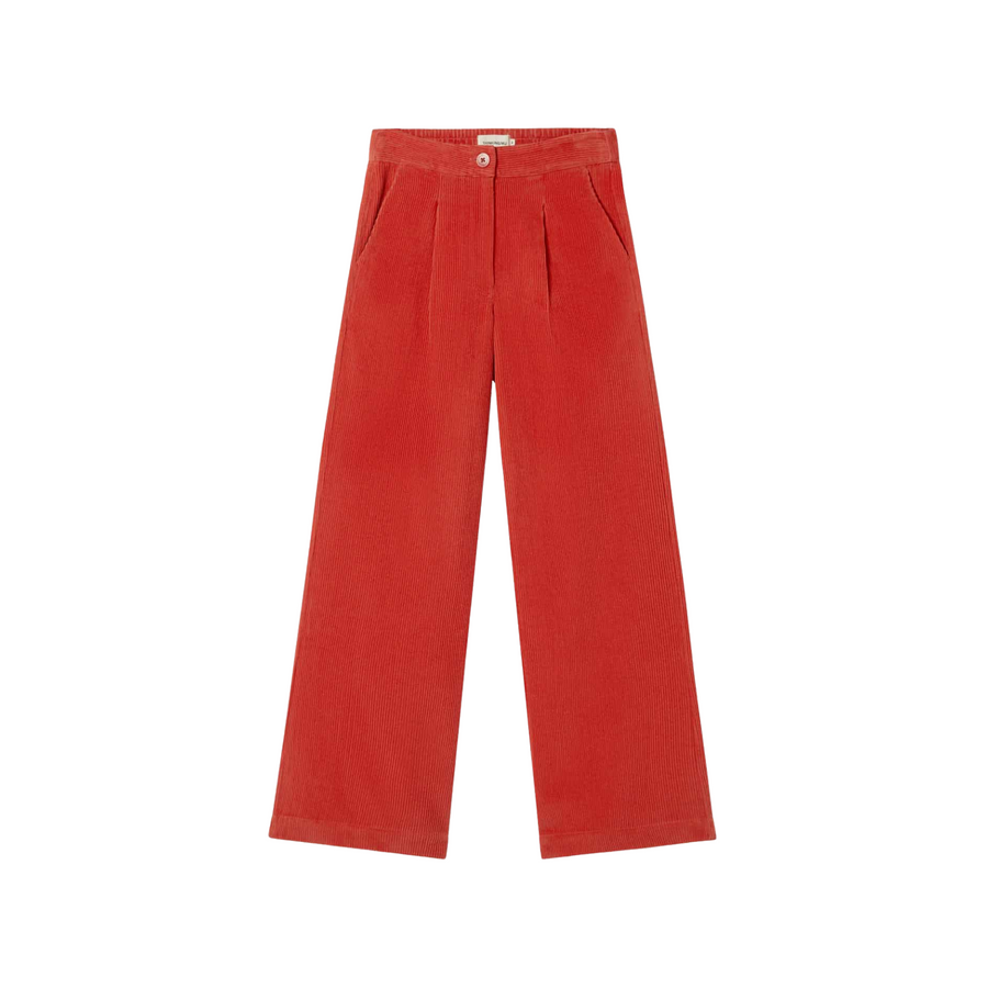 Thinking Mu • Manolita Pants • Goji Red Corduroy