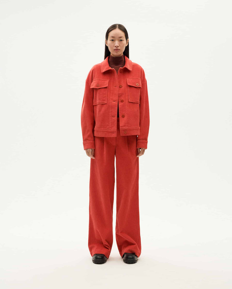 Thinking Mu • Manolita Pants • Goji Red Corduroy