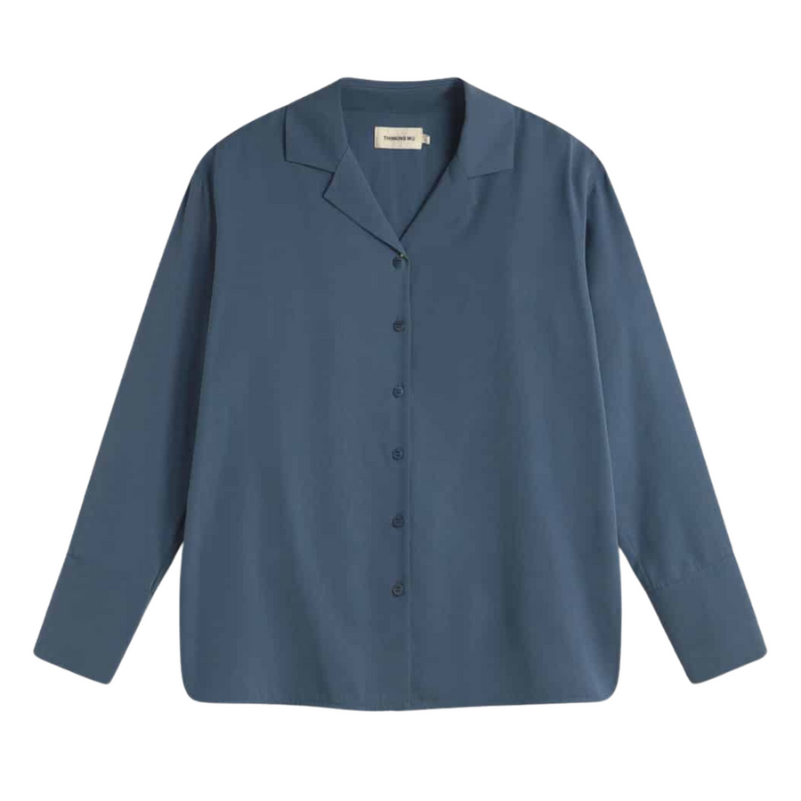 Thinking Mu • Sira Blouse • Sea Blue