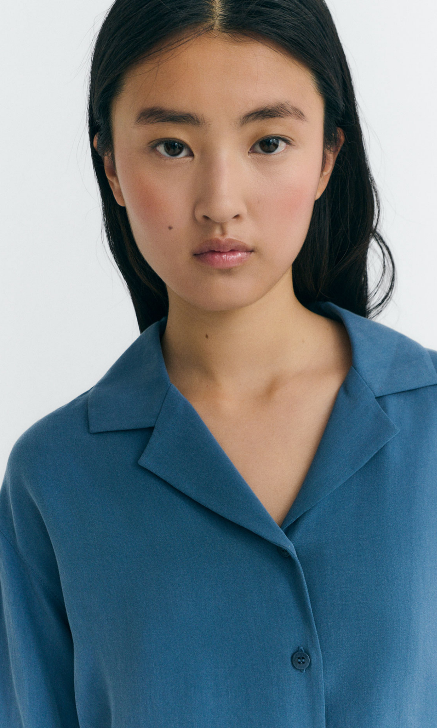 Thinking Mu • Sira Blouse • Sea Blue