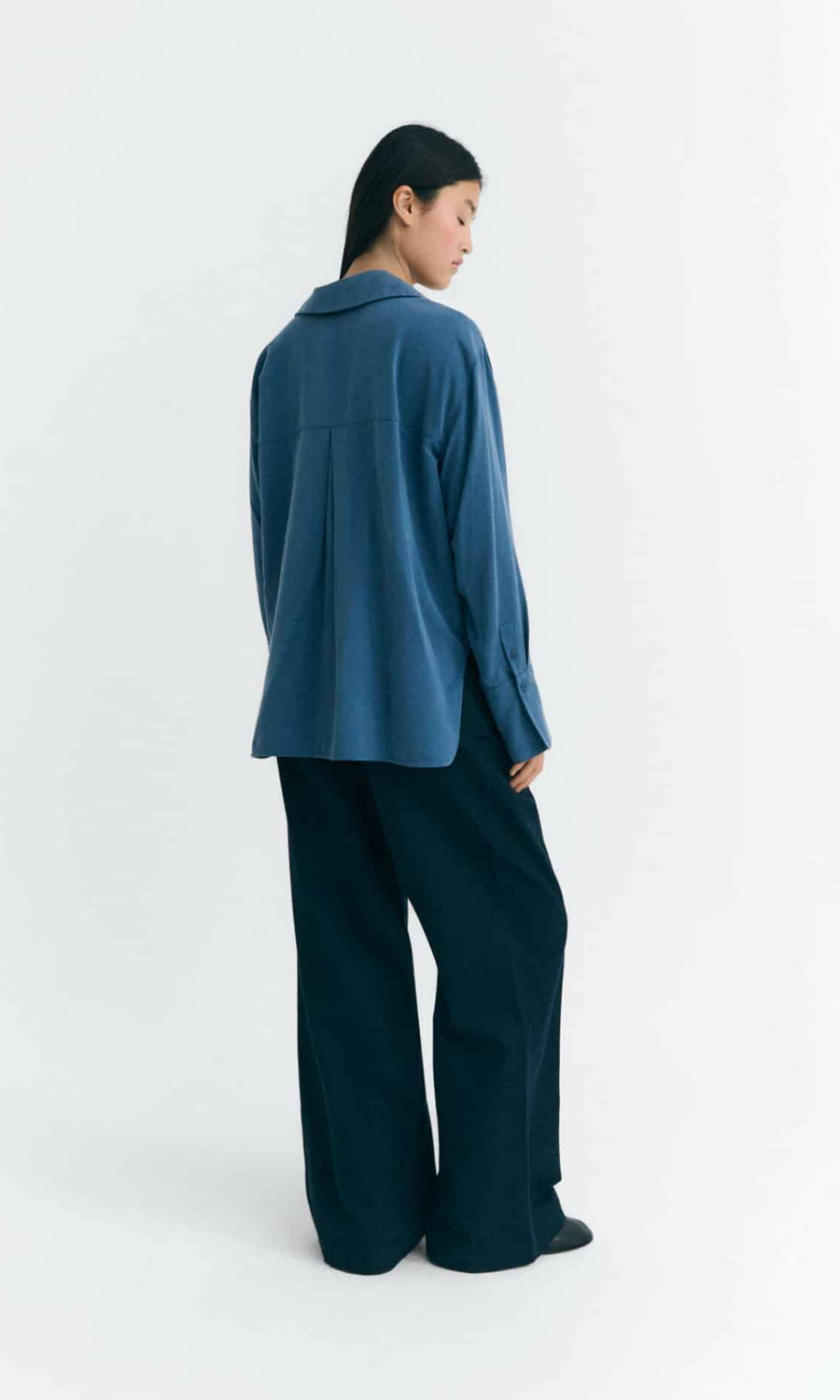 Thinking Mu • Sira Blouse • Sea Blue