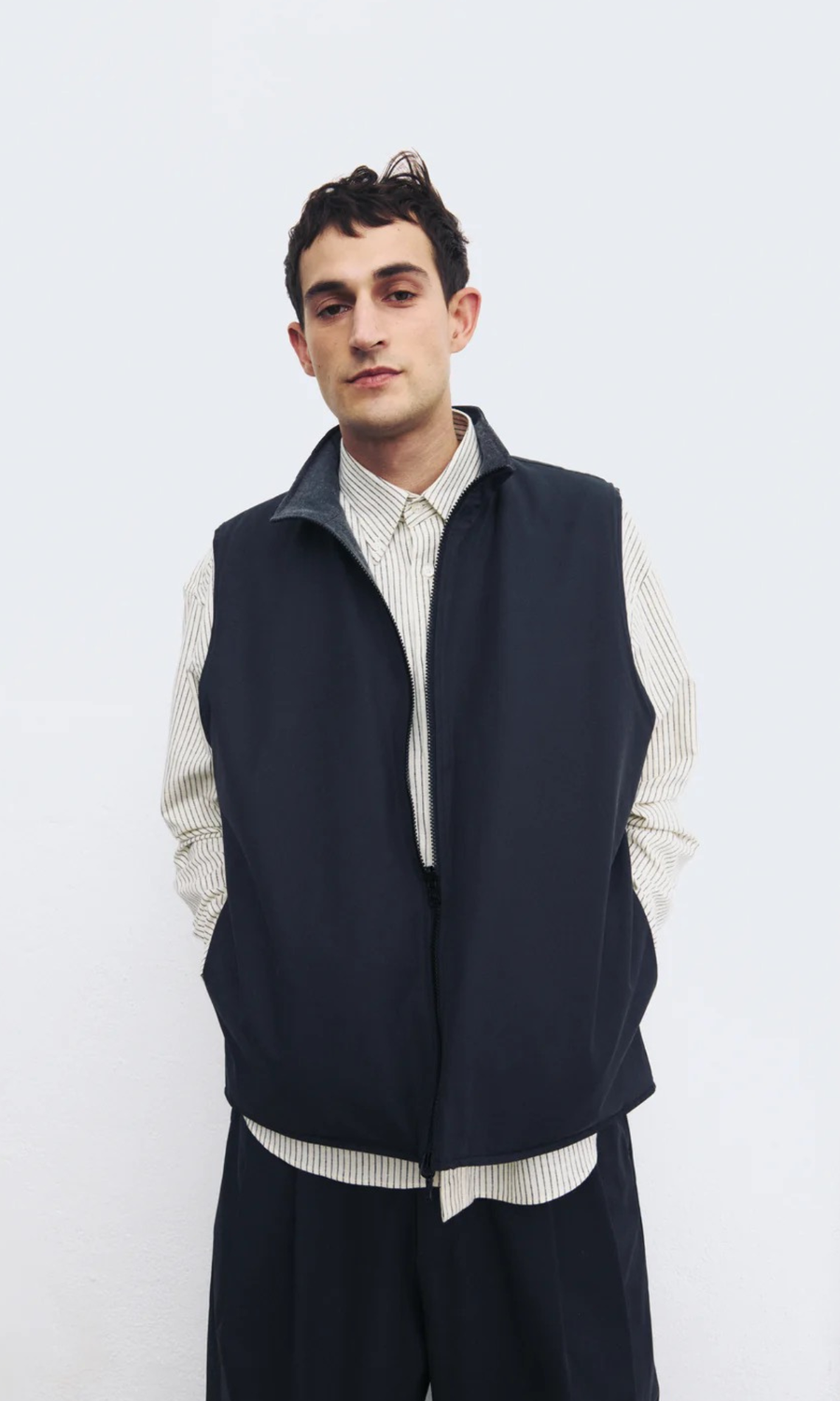 Unfeigned • Reversible Technical Vest • Charcoal