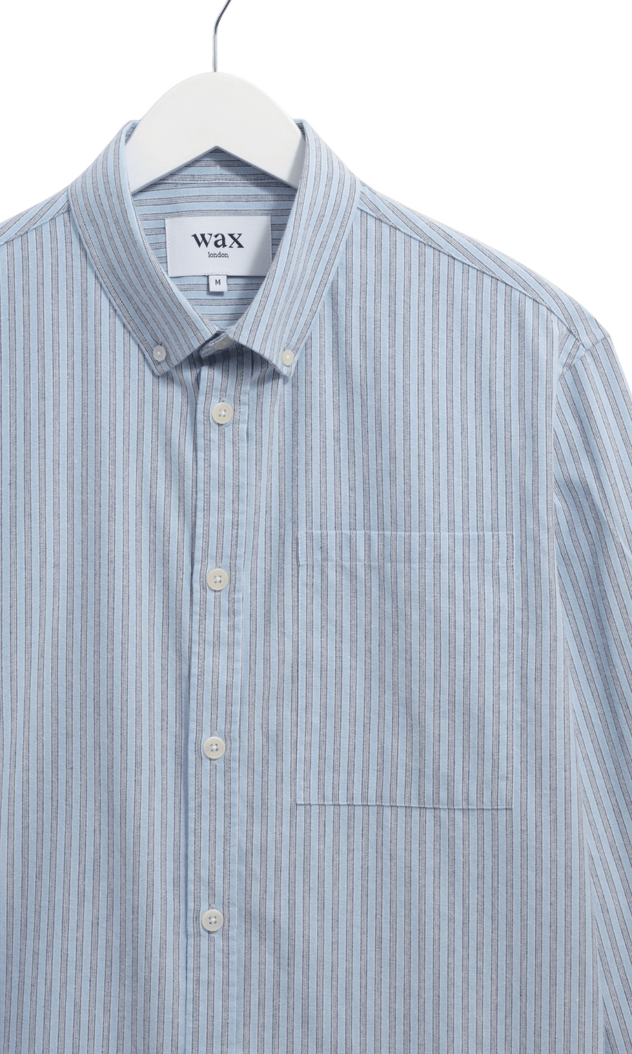 Wax London • Abingdon Shirt • Blue Prep Stripe