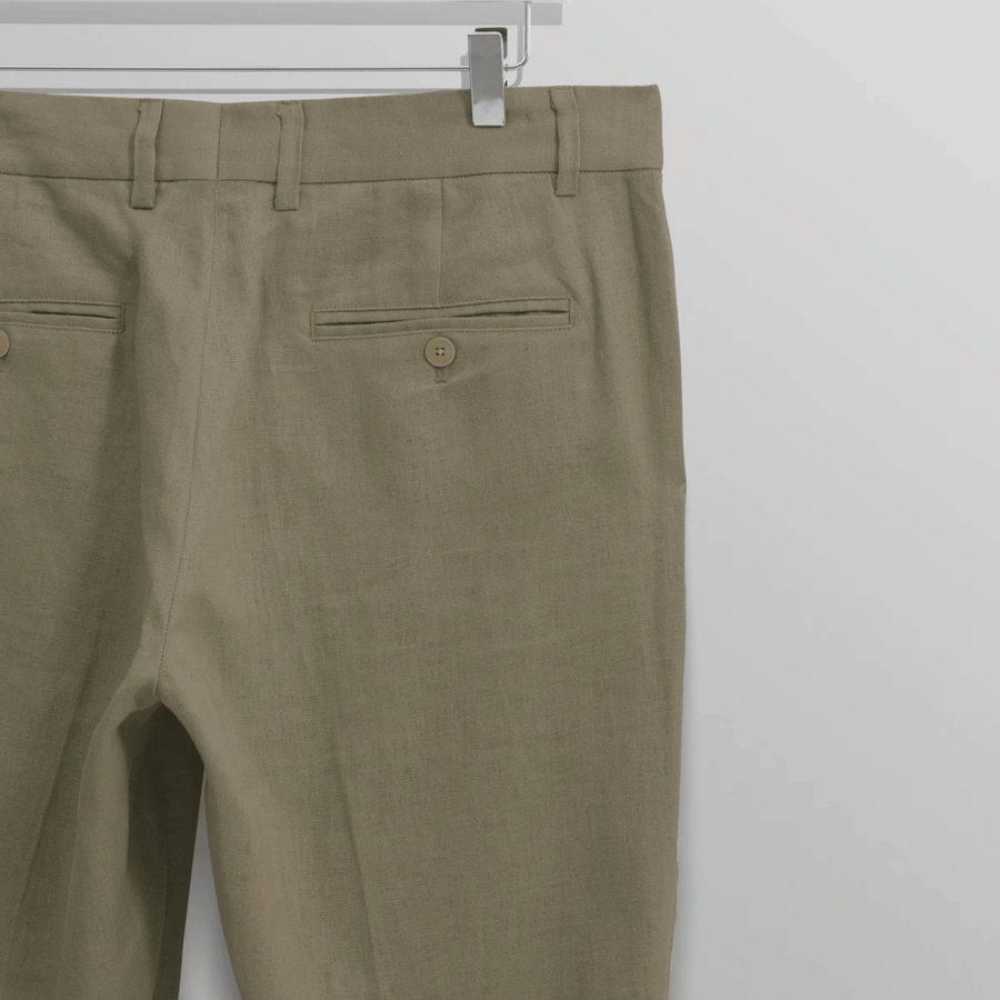 Wax London • Alp Smart Trousers • Khaki Linen