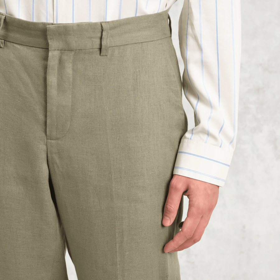 Wax London • Alp Smart Trousers • Khaki Linen