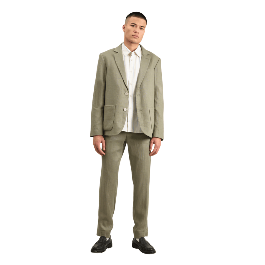 Wax London • Alp Smart Trousers • Khaki Linen