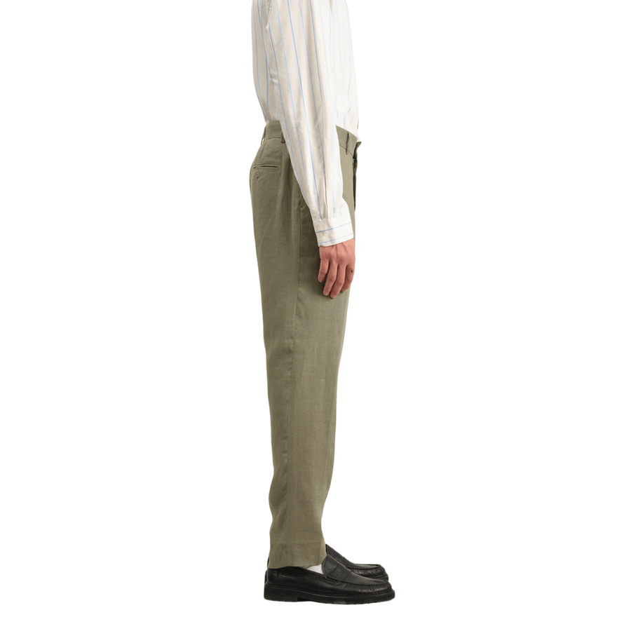 Wax London • Alp Smart Trousers • Khaki Linen