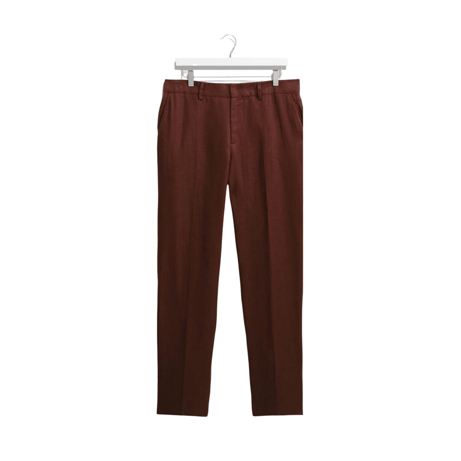 Wax London • Alp Smart Trousers • Merlot Linen