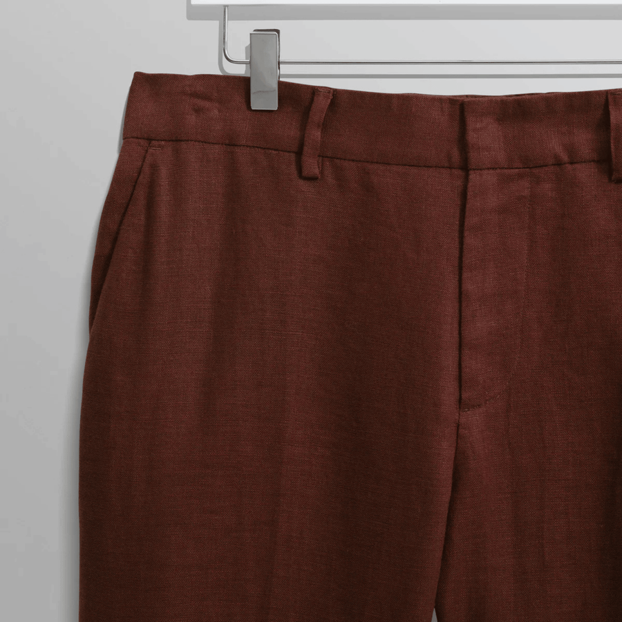 Wax London • Alp Smart Trousers • Merlot Linen