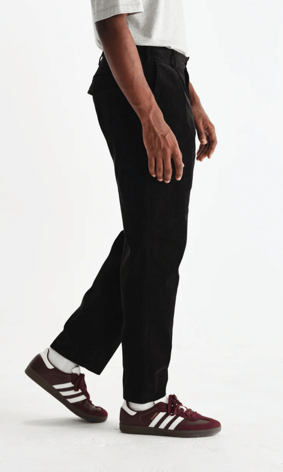 Wax London • Aubyn Trousers • Black Soft Corduroy