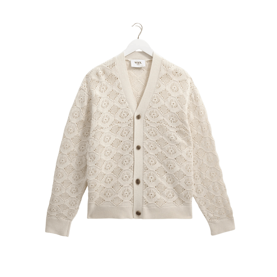 Wax London • Crosby Cardigan • Ecru Pointelle