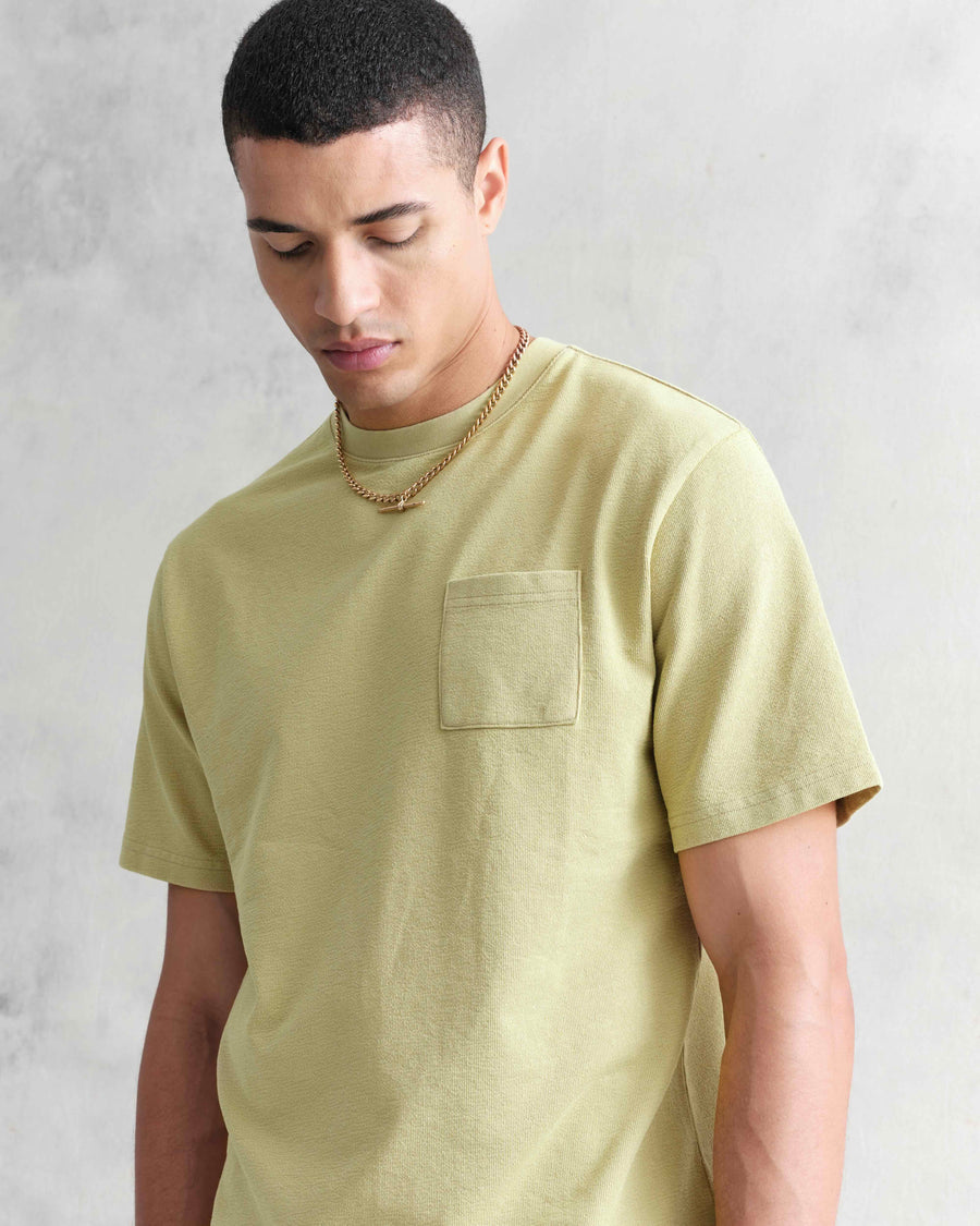 Wax London • Dean Pocket T-Shirt • Bright Green Jolt