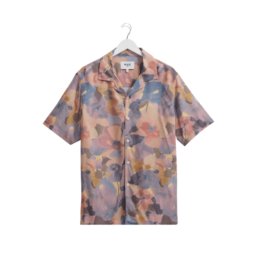 Wax London • Didcot Shirt • Botanic Blue/Pink