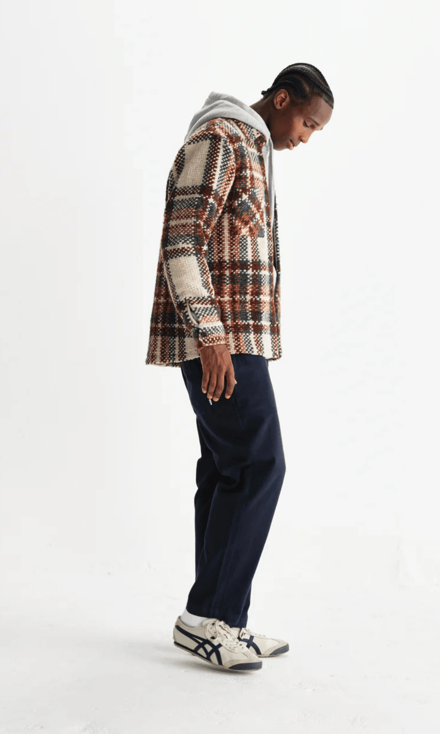 Wax London • Whiting Overshirt • Ecru/Multi Bobble Wool Blend