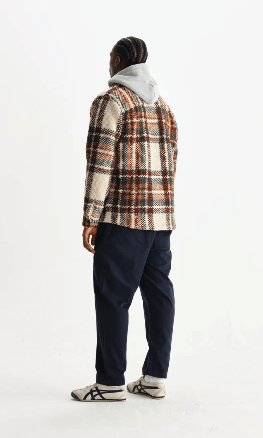 Wax London • Whiting Overshirt • Ecru/Multi Bobble Wool Blend