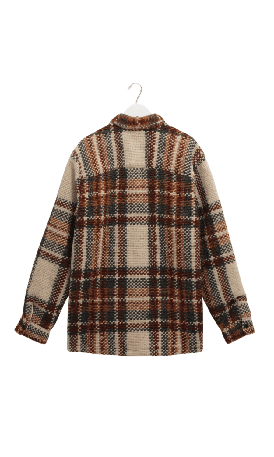 Wax London • Whiting Overshirt • Ecru/Multi Bobble Wool Blend