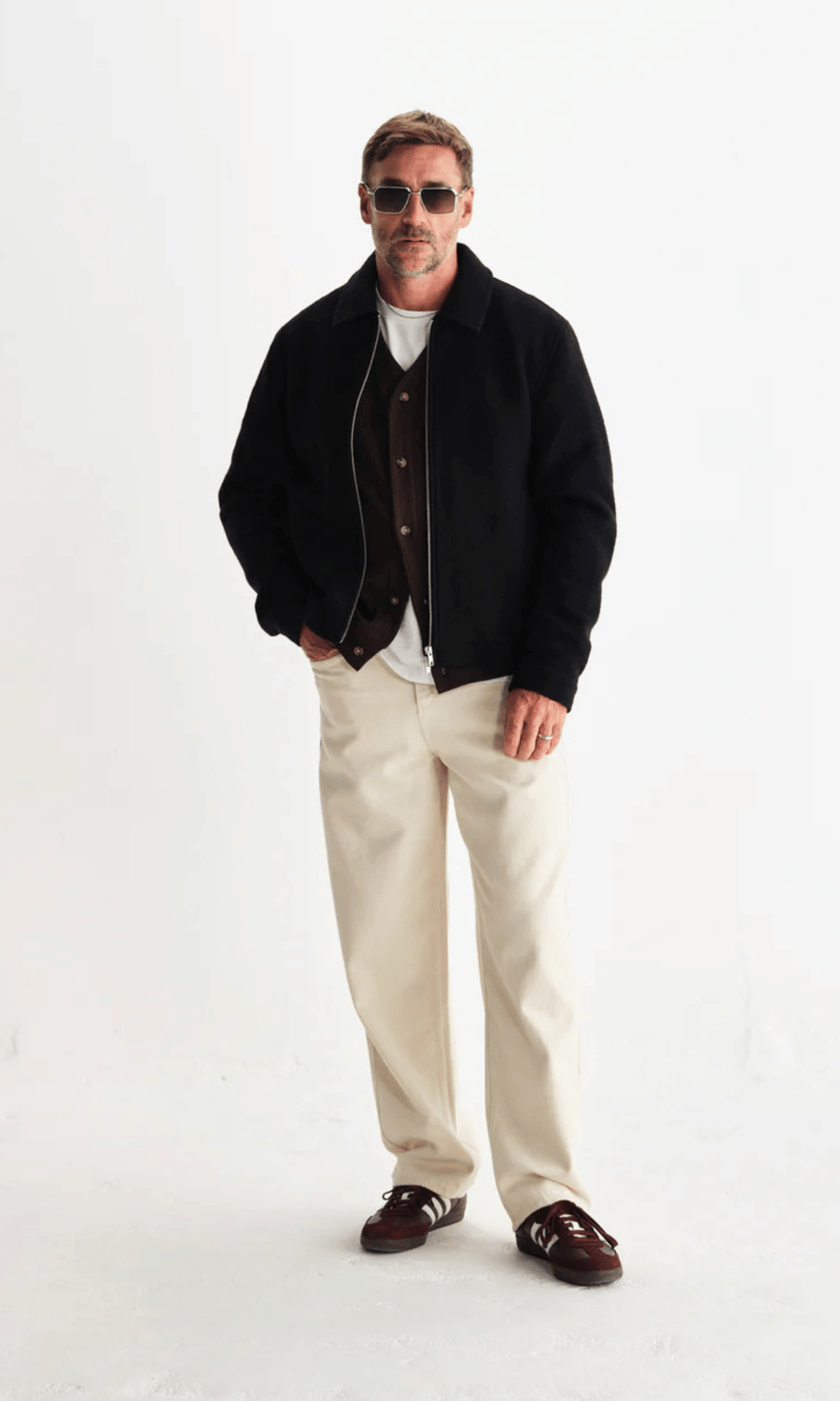 Wax London • Eldon Jacket • Midnight Boiled Wool