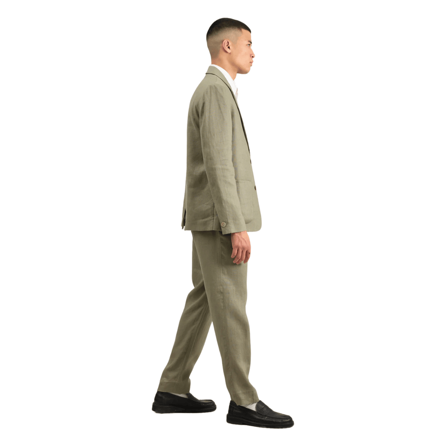 Wax London • Fintry Blazer • Khaki Linen