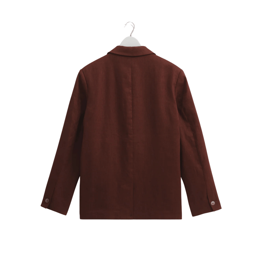 Wax London • Fintry Blazer • Merlot Linen