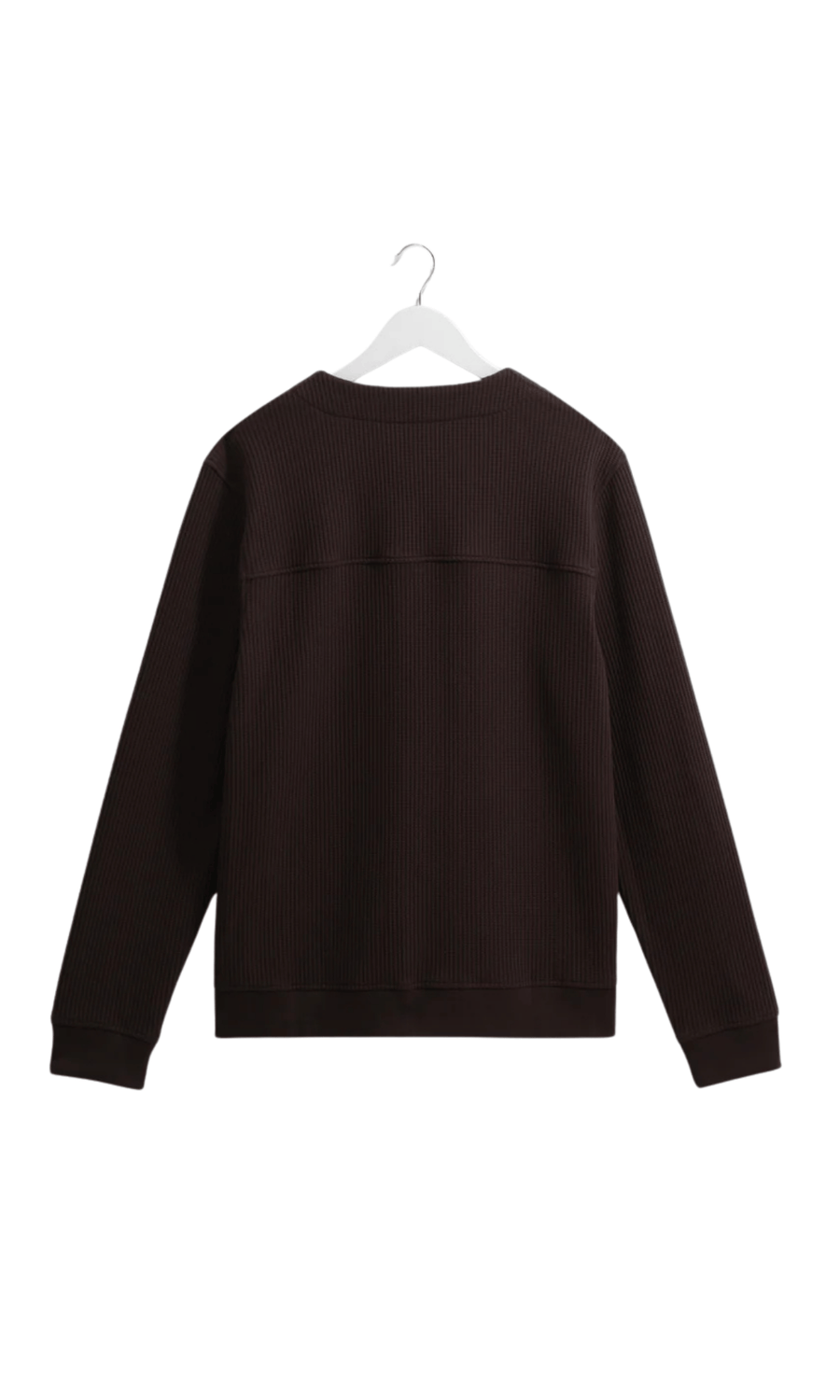 Wax London • Guildford Cardigan • Dark Brown Waffle