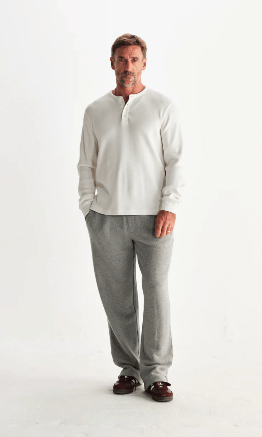 Wax London • Henley Tee • Ecru Waffle