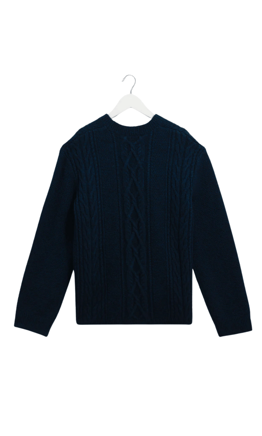 Wax London • Hyatt Crewneck Jumper • Navy Brush Cable