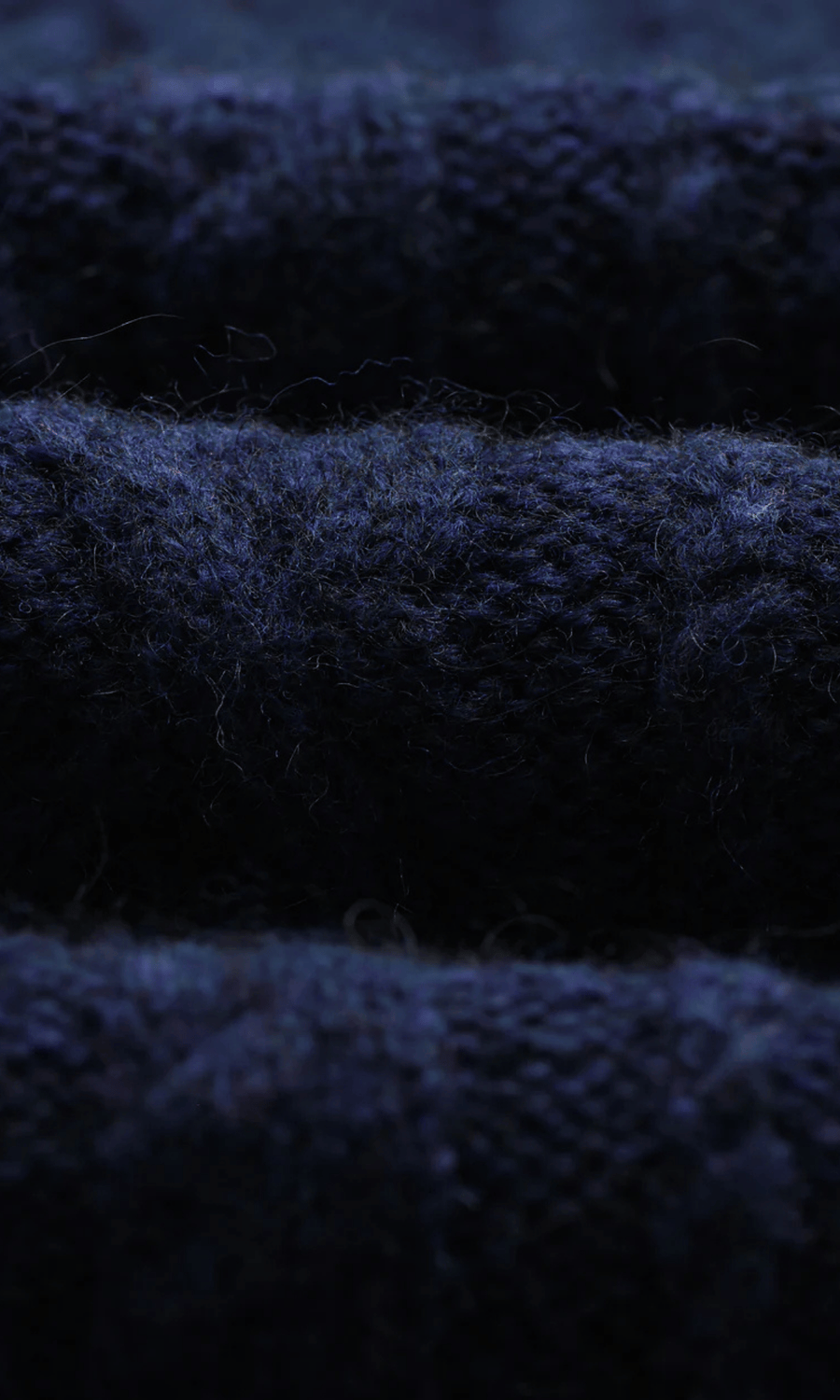 Wax London • Hyatt Crewneck Jumper • Navy Brush Cable