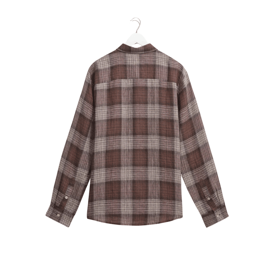 Wax London • Jaunt Shirt • Brown Linen Check