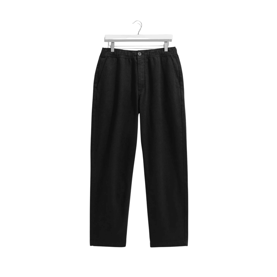 Wax London • Kurt Longer Leg Trousers • Black Twill