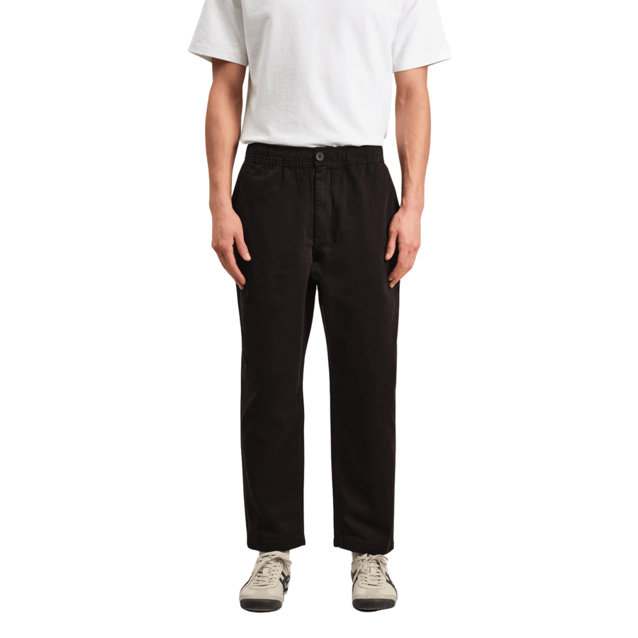 Wax London • Kurt Longer Leg Trousers • Black Twill