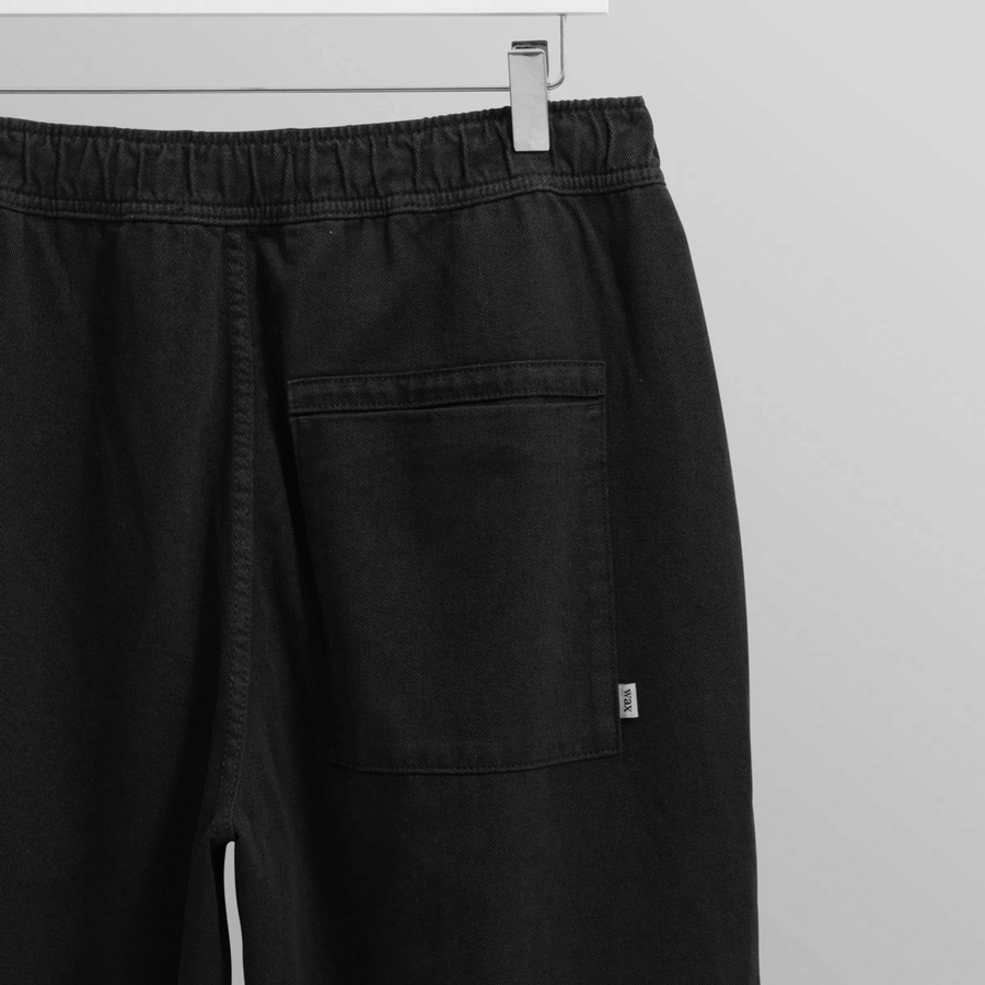 Wax London • Kurt Longer Leg Trousers • Black Twill