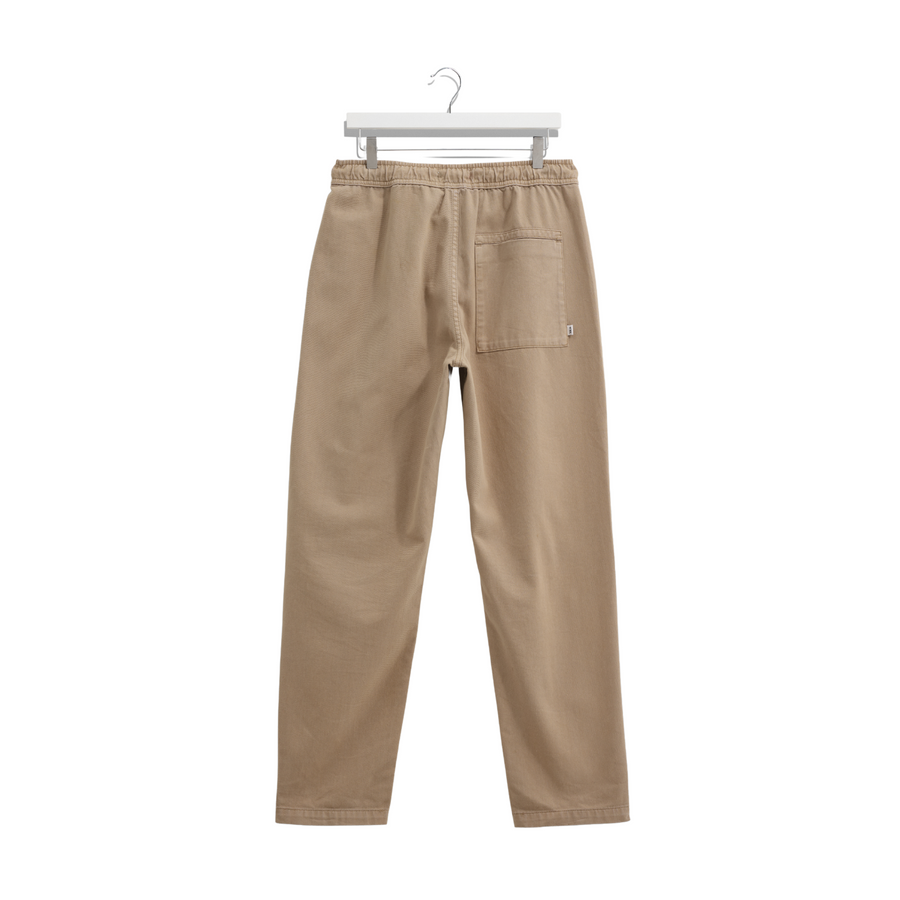 Wax London • Kurt Longer Leg Trousers • Light Khaki Twill