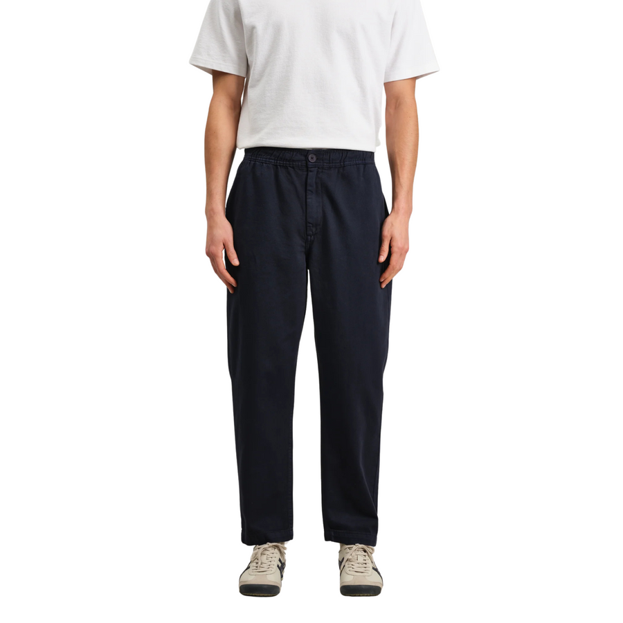 Wax London • Kurt Longer Leg Trousers • Navy Twill