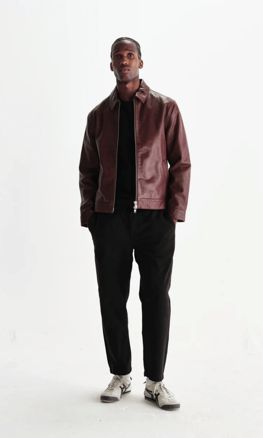 Wax London • Kurt Longer Leg Trousers • Black Twill