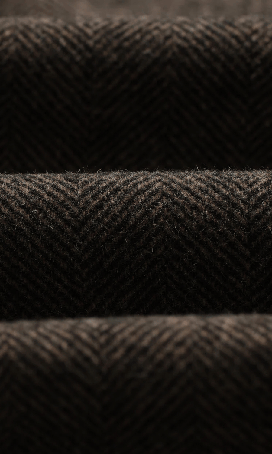 Wax London • Magnus Double Breasted Overcoat • Brown Wool Herringbone