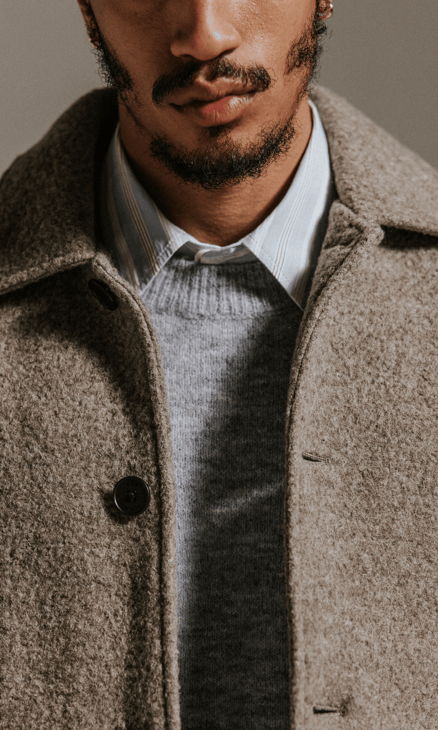 Wax London • Newgate Jacket • Light Brown Melange