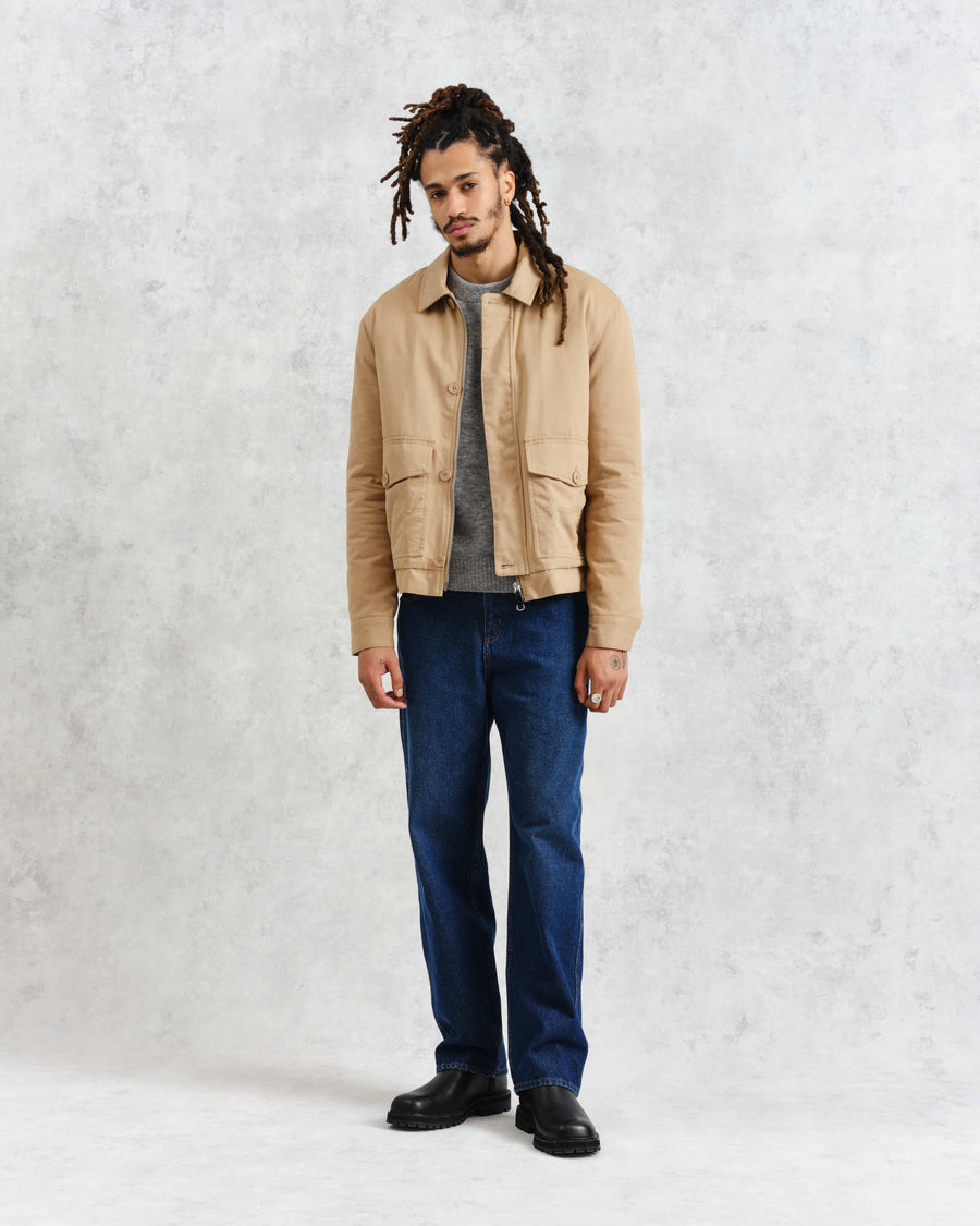 Wax London • Orkney Jacket • Beige Peached Twill