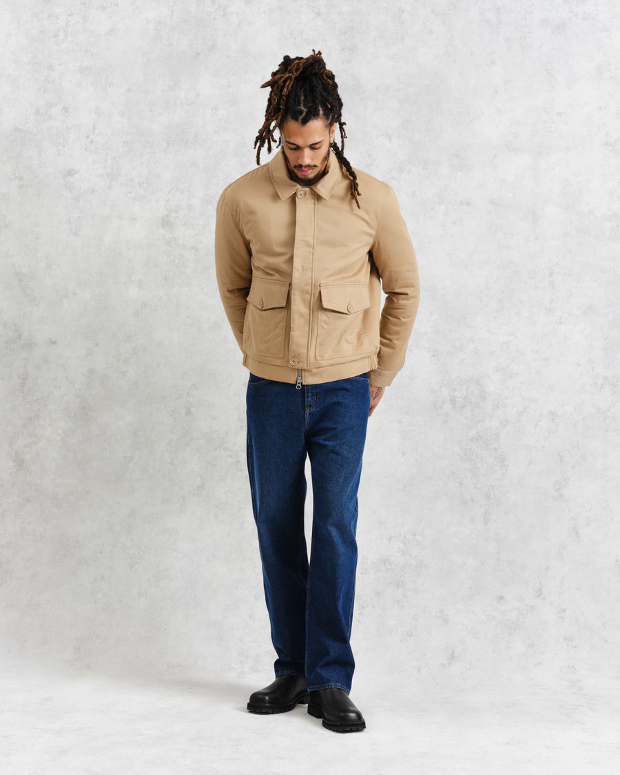 Wax London • Orkney Jacket • Beige Peached Twill