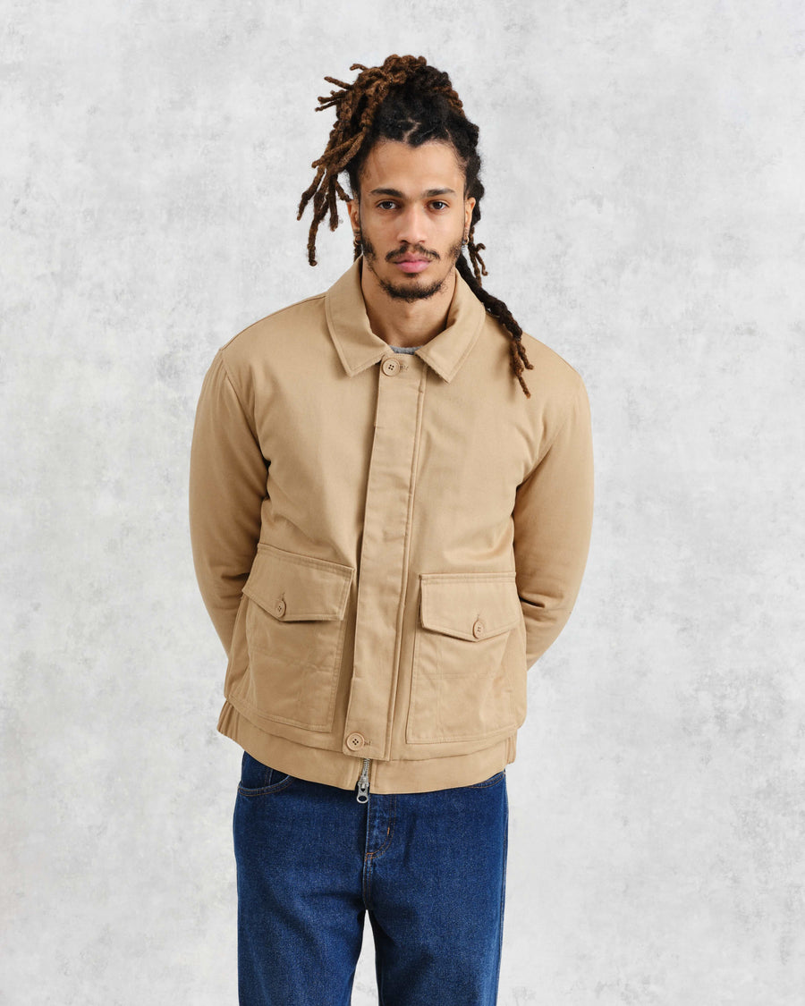 Wax London • Orkney Jacket • Beige Peached Twill