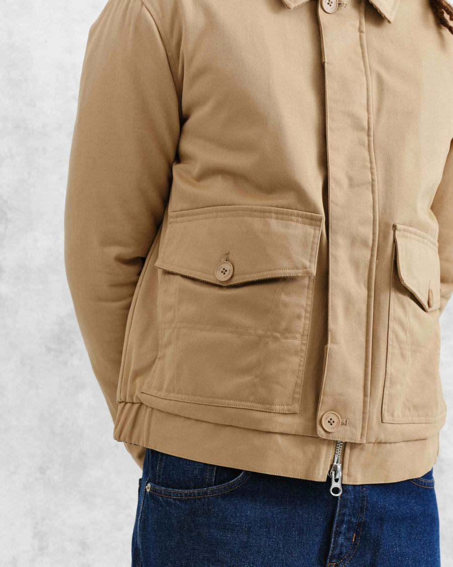 Wax London • Orkney Jacket • Beige Peached Twill