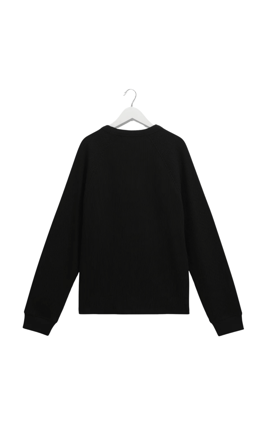 Wax London • Riley Crew Tee • Black Waffle