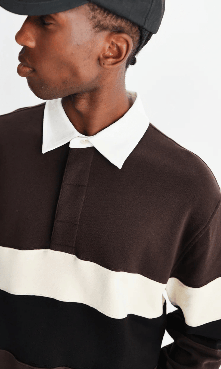 Wax London • Rowhill Rugby Shirt • Brown/Black