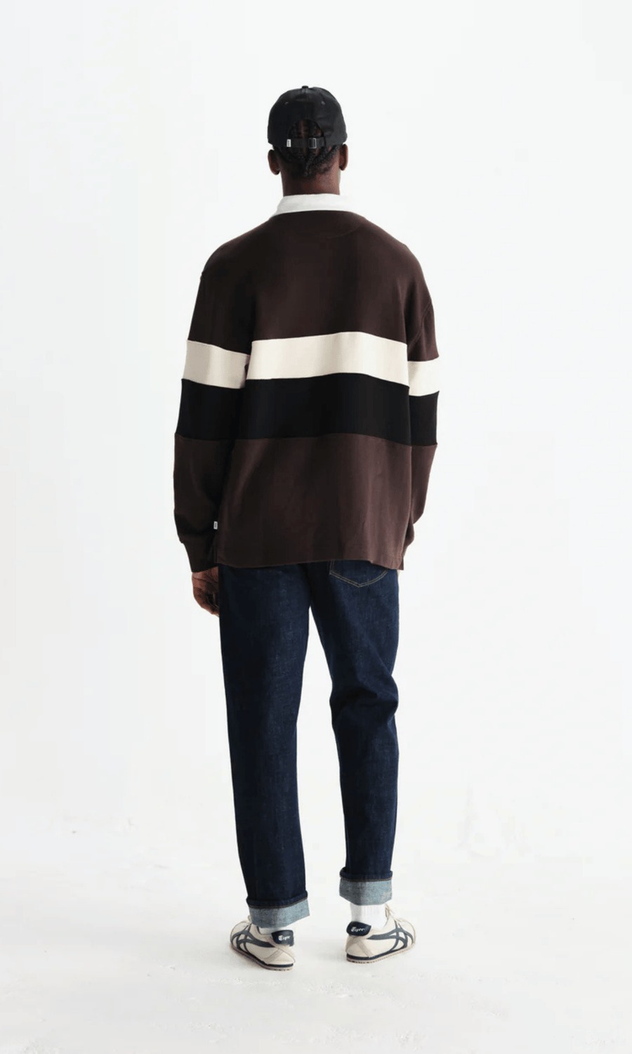 Wax London • Rowhill Rugby Shirt • Brown/Black