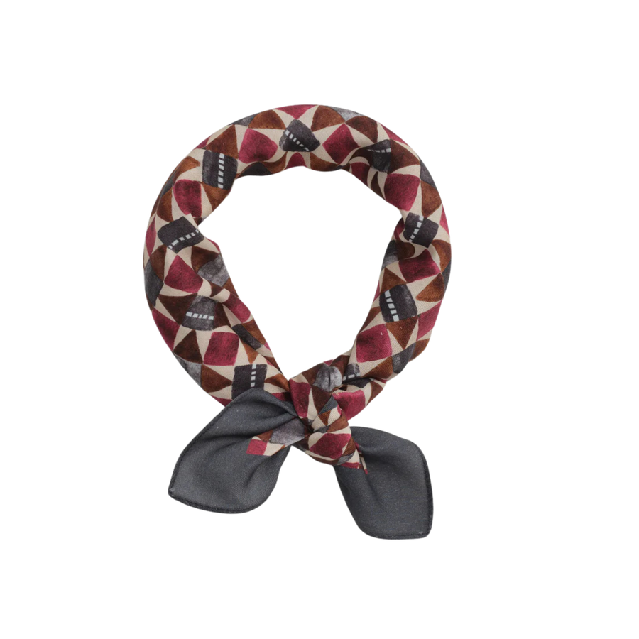 Wax London • Sloane Scarf • Burgundy/Multi