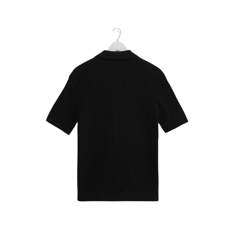 Wax London • Tellaro Shirt • Navy Honeycomb Cable